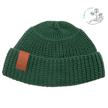 Sage green organic cotton burglar beanie