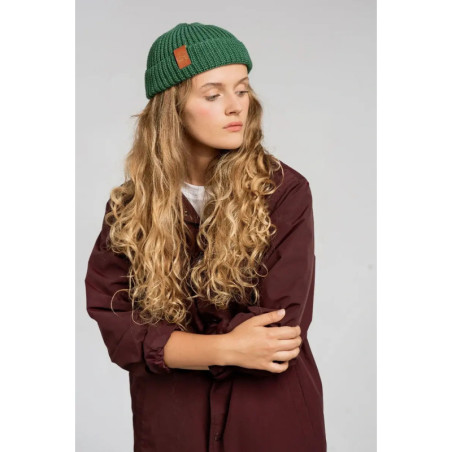 Sage green organic cotton burglar beanie