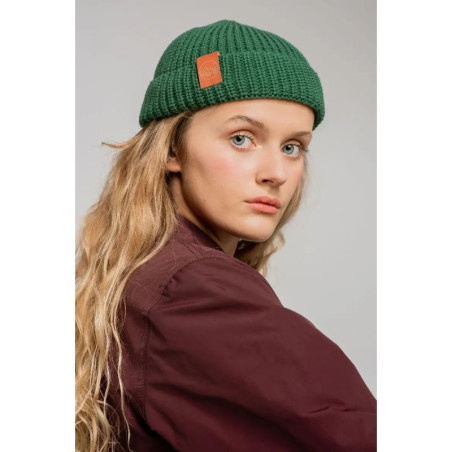 Sage green organic cotton burglar beanie