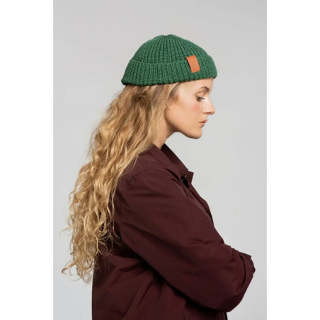 Sage green organic cotton burglar beanie