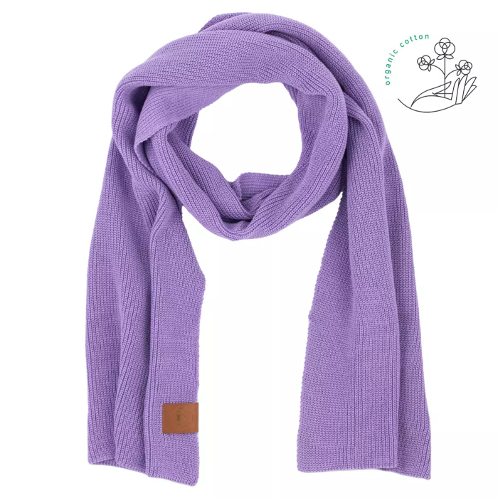 Lilac classic scarf organic cotton