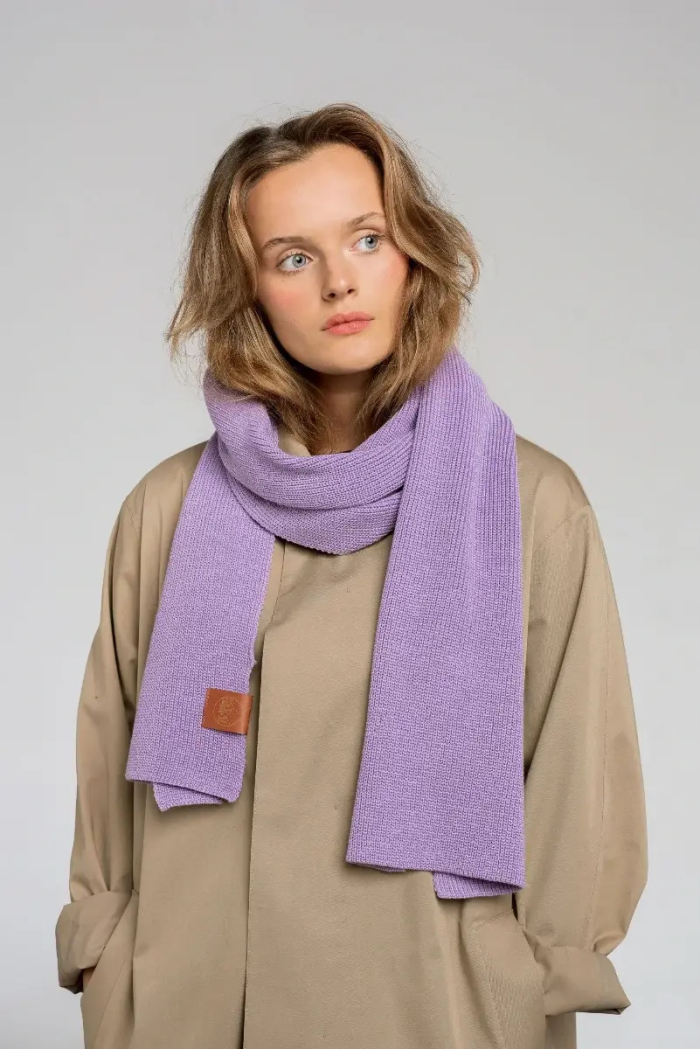 Lilac classic scarf organic cotton