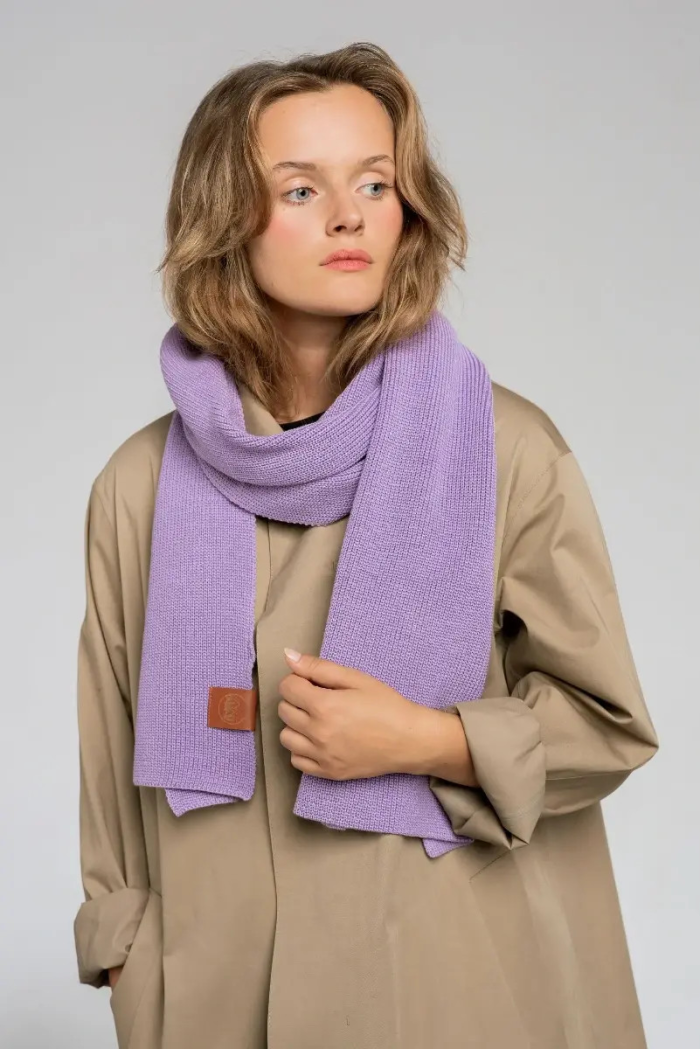 Lilac classic scarf organic cotton
