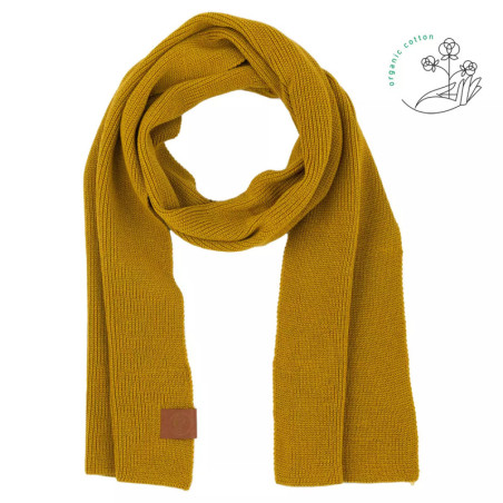 Mustard organic cotton plain scarf