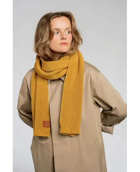 Mustard organic cotton plain scarf