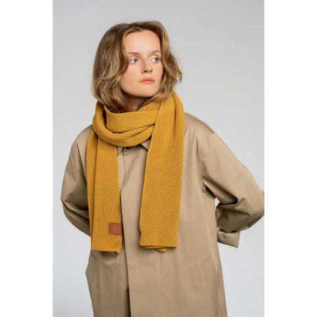 Mustard organic cotton plain scarf