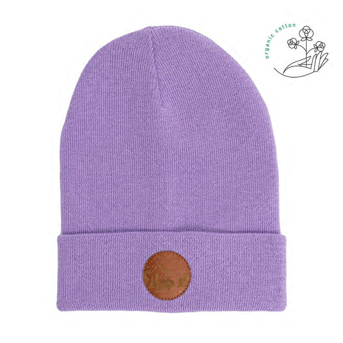 Lilac organic cotton classic beanie