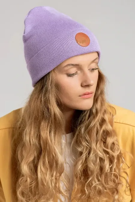 Lilac organic cotton classic beanie