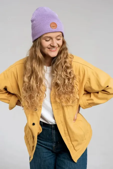 Lilac organic cotton classic beanie