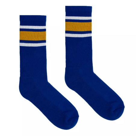 Sport cornflower socks with stripes