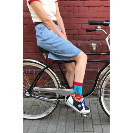 Socks Palace of Culture and Science with bicycles