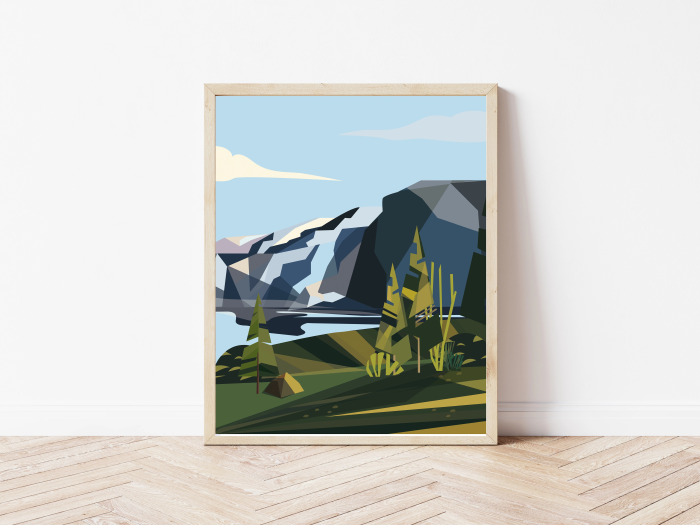 Kaśka - plakat Góry | papier Crush Corn