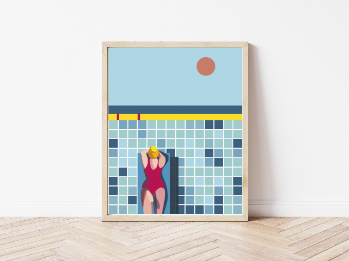 Kaśka - plakat Plażowiczka | papier Crush Corn