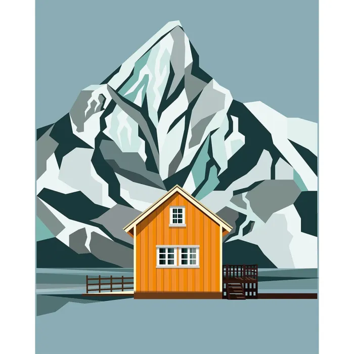 Kaśka - poster The orange house | Crush corn paper