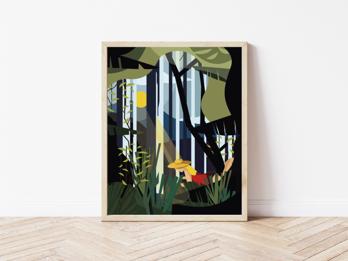 Kaśka - plakat W lesie | papier Crush Corn