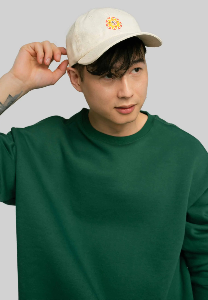 Low profile organic cotton baseball cap Sun