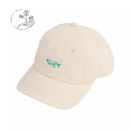 Czapka z daszkiem low profile z bawełny organicznej Wieloryb
