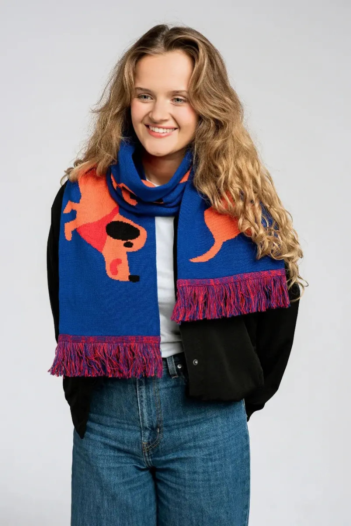 Organic cotton scarf Dachshunds