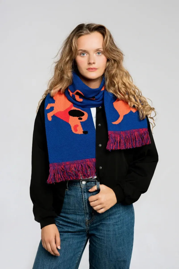 Organic cotton scarf Dachshunds