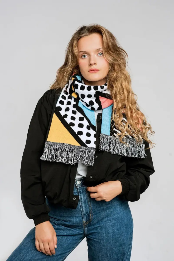 Organic cotton scarf Memphis 2