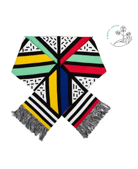 Organic cotton scarf Pop Art