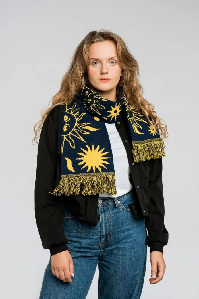 Organic cotton scarf All day All night