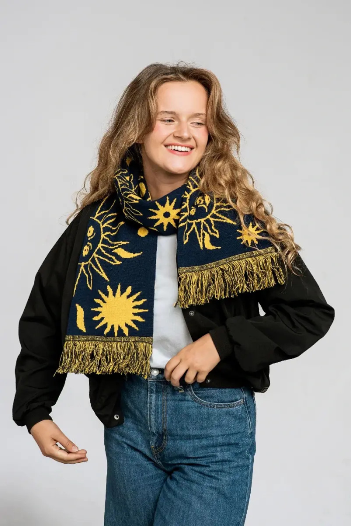 Organic cotton scarf All day All night