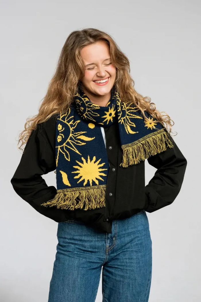 Organic cotton scarf All day All night