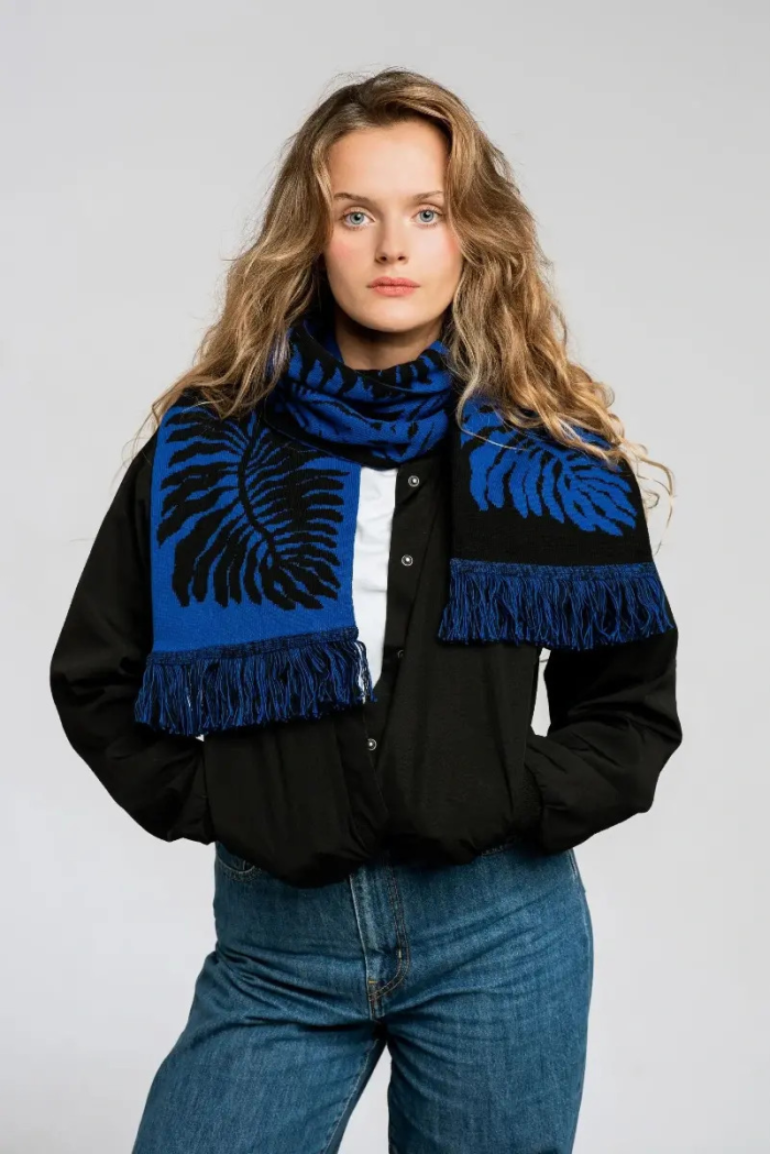 Organic cotton scarf Fern