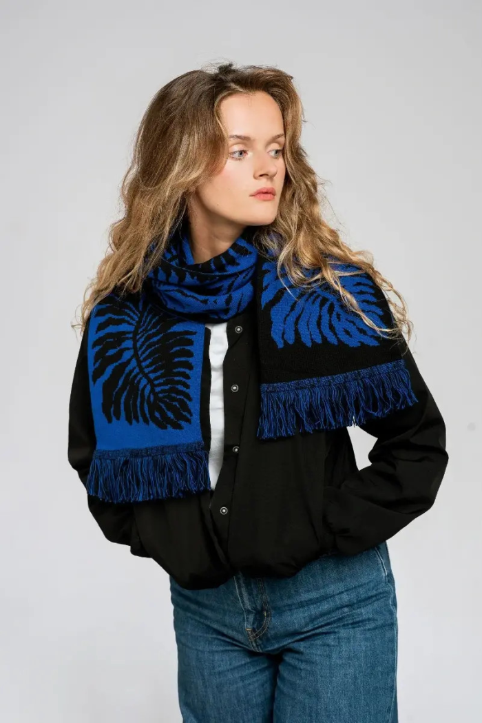 Organic cotton scarf Fern