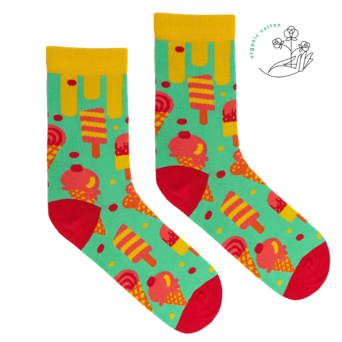 Organic cotton socks Ice Cream