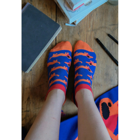 Organic cotton ankle socks Dachshunds
