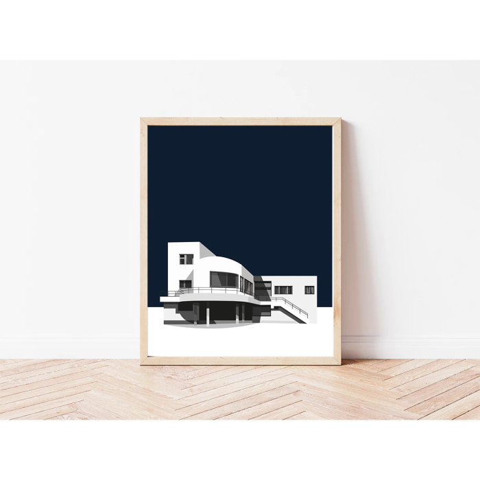 Kaśka - plakat Modernistyczna Willa Haska w Czechach | papier Crush Corn