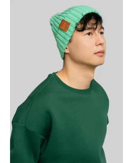 Light mint organic cotton alkatraz beanie