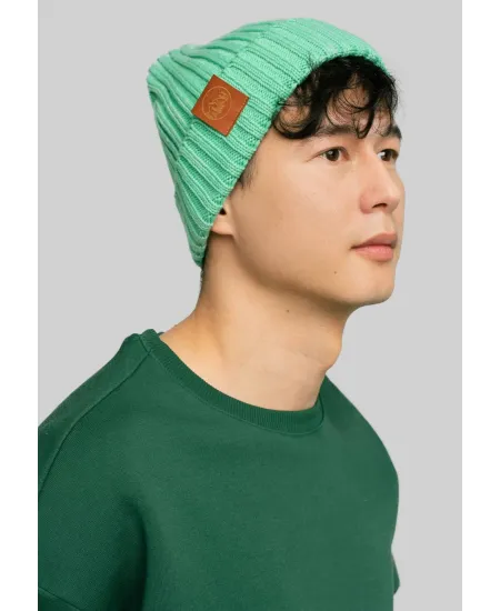 Light mint organic cotton alkatraz beanie