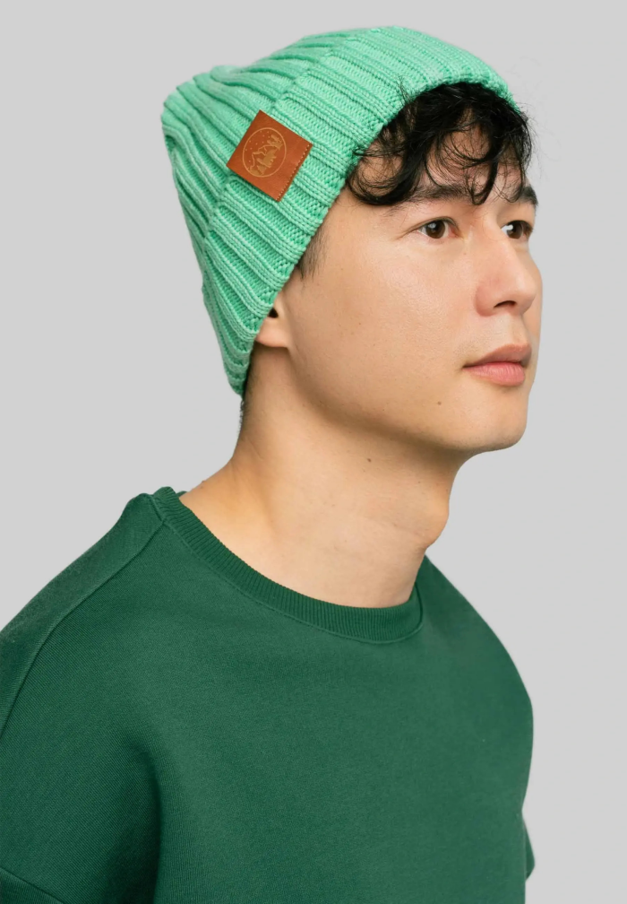 Light mint organic cotton alkatraz beanie