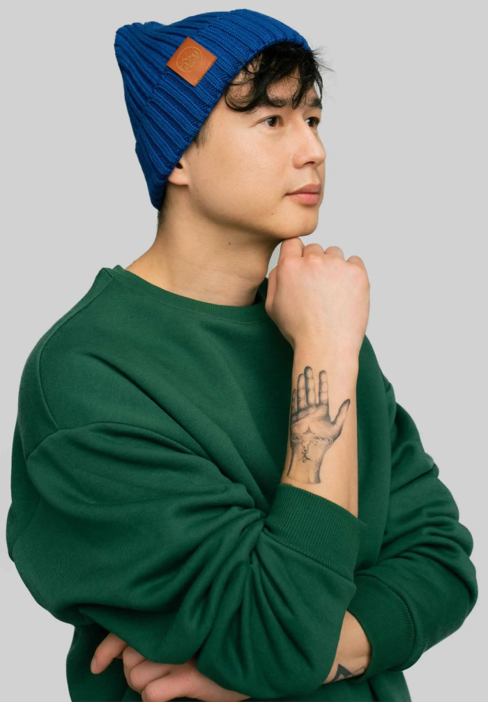 Cornflower organic cotton alkatraz beanie