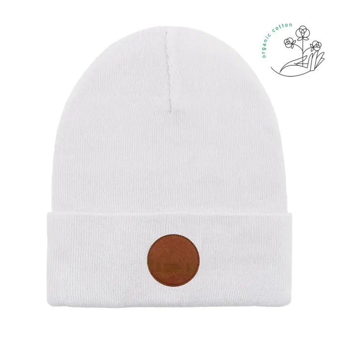 Czapka beanie z bawełny organicznej biała