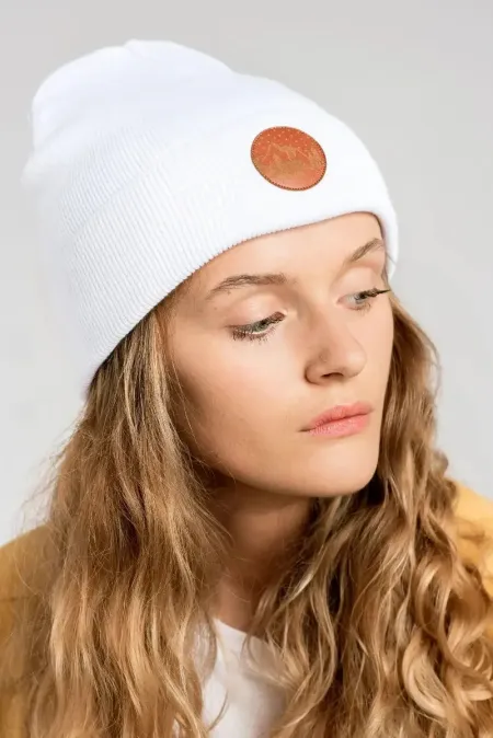Czapka beanie z bawełny organicznej biała