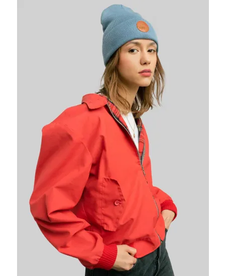 Blue-grey organic cotton classic beanie
