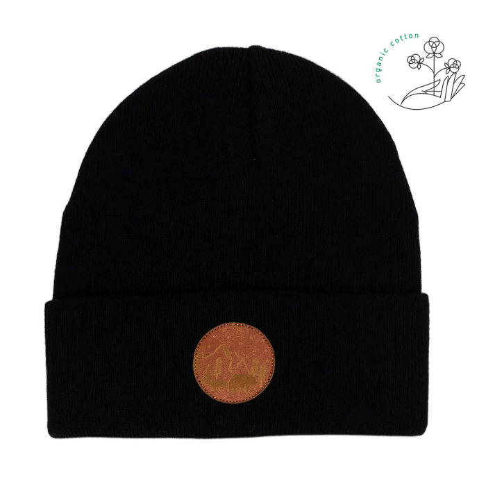 Czapka dziecięca beanie z bawełny organicznej czarna