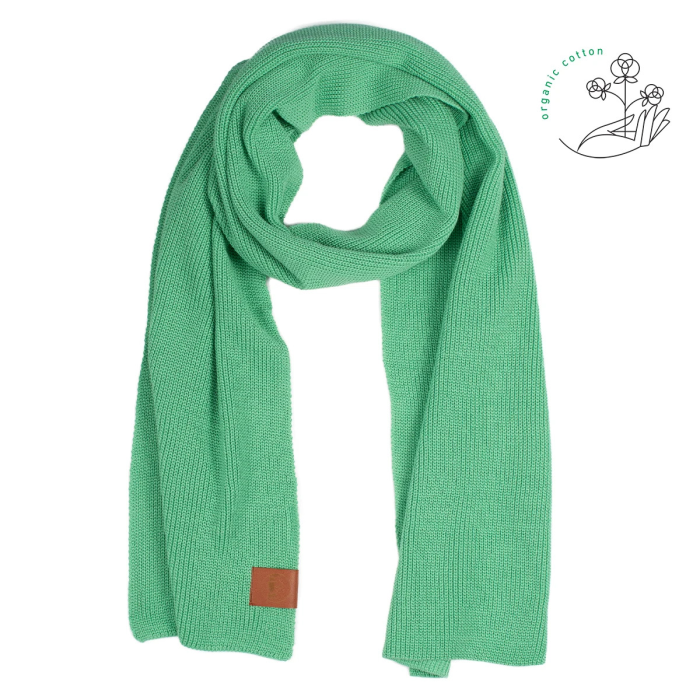 Pale mint organic cotton plain scarf