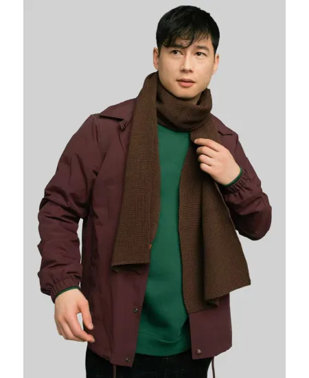 Brown organic cotton plain scarf