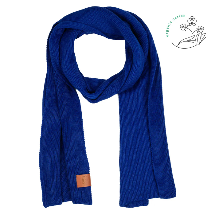 Cornflower organic cotton plain scarf