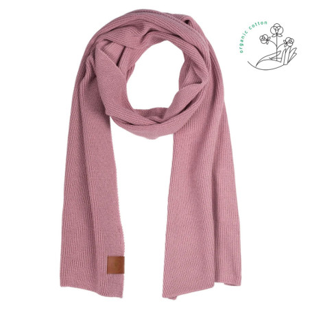 Powder pink organic cotton plain scarf