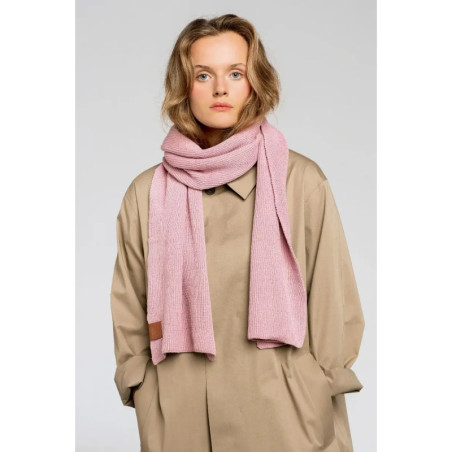 Powder pink organic cotton plain scarf