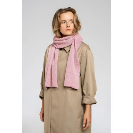 Powder pink organic cotton plain scarf