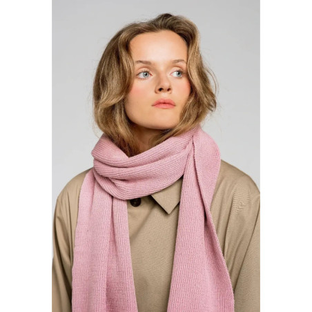 Powder pink organic cotton plain scarf