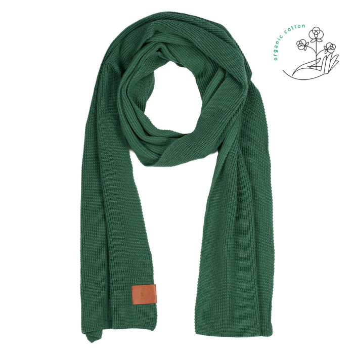 Sage green organic cotton plain scarf