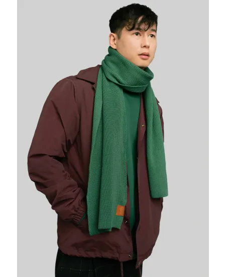 Sage green organic cotton plain scarf